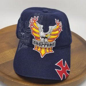 Choppers Motorcycle Baseball Hat Black Santo Cap